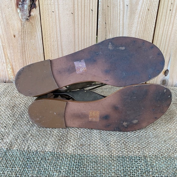 Madewell Bridget Tassel Lace Up Leather Gladiator Sandals Green F1658 Boho - Picture 4 of 8